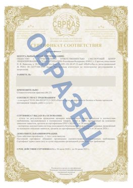 Образец Сертификат СТО 01.064.00220722.2-2020 Кузнецк Сертификат СТО 01.064.00220722.2-2020 